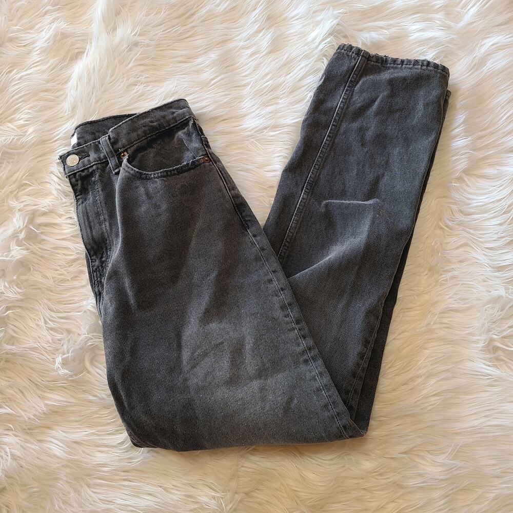 Levi's ReDone Jean Black 70's Straight Distressed Grunge Pant Rip 29 Denim NWOT - Picture 2 of 5